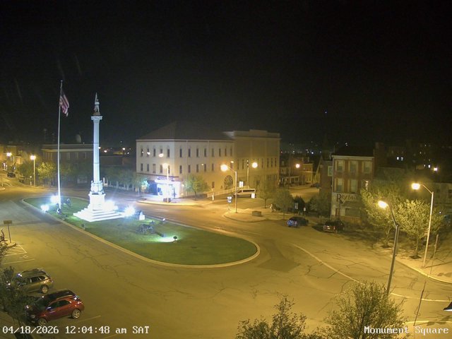 time-lapse frame, Monument Square Center webcam