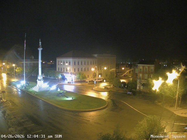 time-lapse frame, Monument Square Center webcam