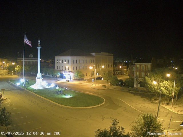 time-lapse frame, Monument Square Center webcam
