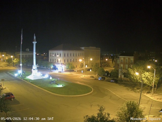 time-lapse frame, Monument Square Center webcam