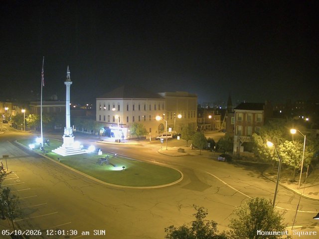 time-lapse frame, Monument Square Center webcam