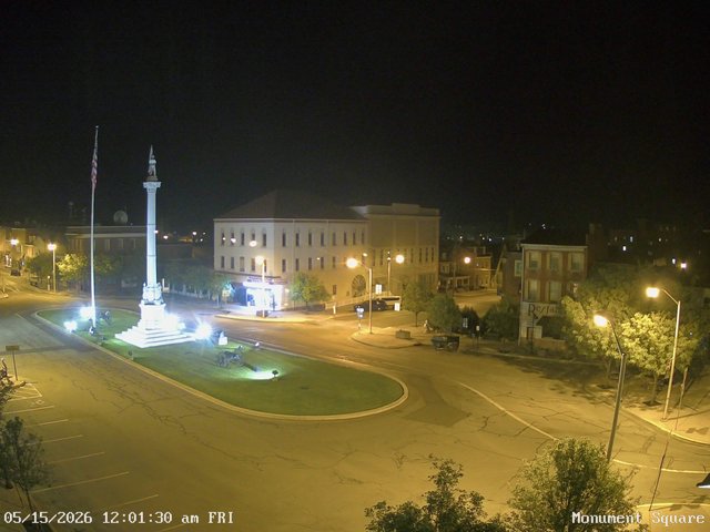 time-lapse frame, Monument Square Center webcam