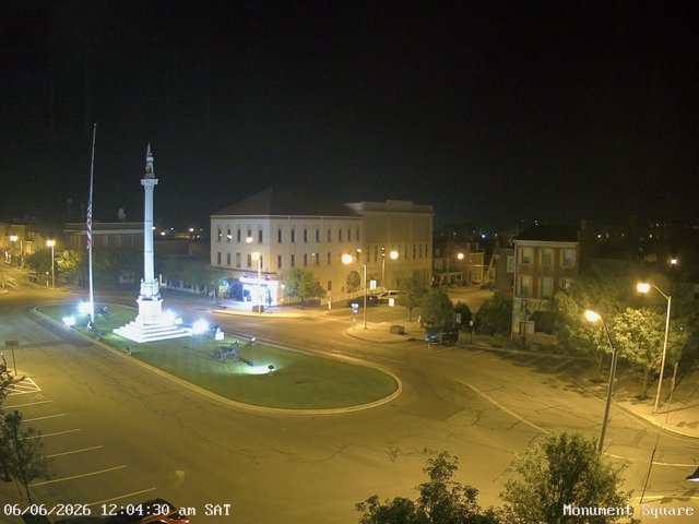 time-lapse frame, Monument Square Center webcam