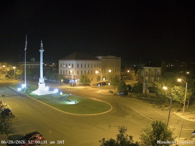 time-lapse frame, Monument Square Center webcam
