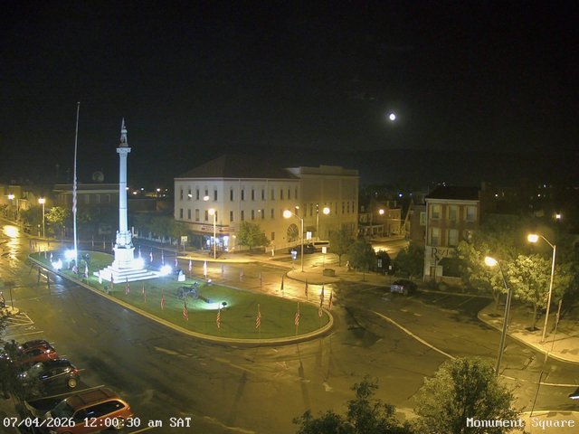 time-lapse frame, Monument Square Center webcam