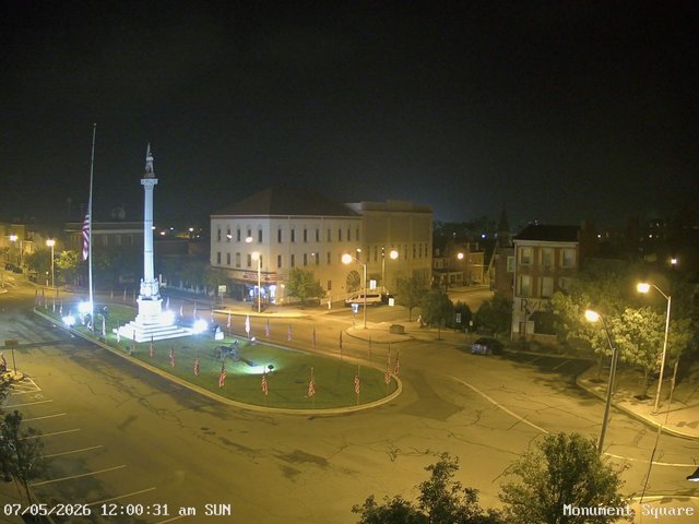 time-lapse frame, Monument Square Center webcam