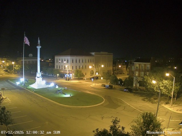 time-lapse frame, Monument Square Center webcam