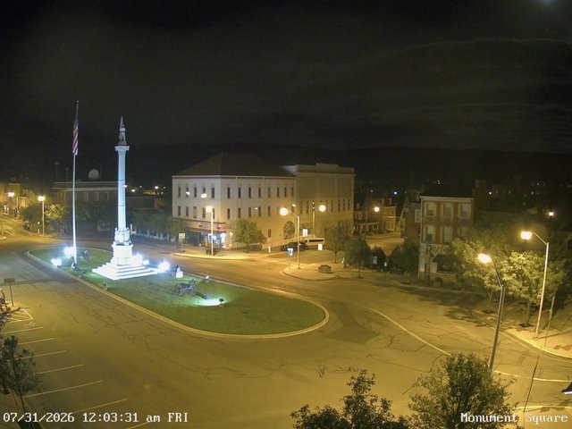 time-lapse frame, Monument Square Center webcam
