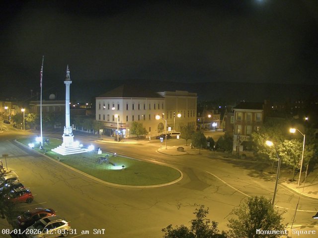 time-lapse frame, Monument Square Center webcam