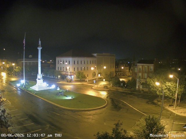 time-lapse frame, Monument Square Center webcam