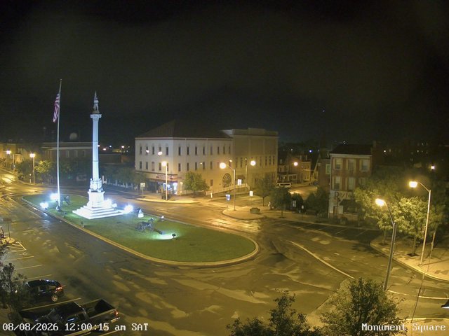 time-lapse frame, Monument Square Center webcam