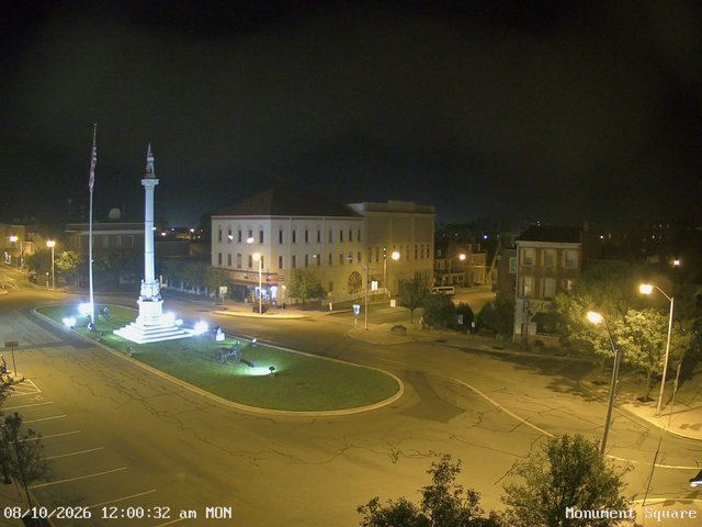 time-lapse frame, Monument Square Center webcam
