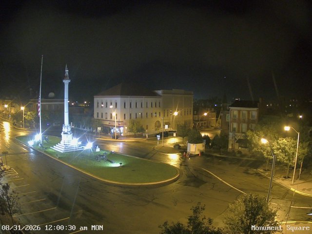time-lapse frame, Monument Square Center webcam