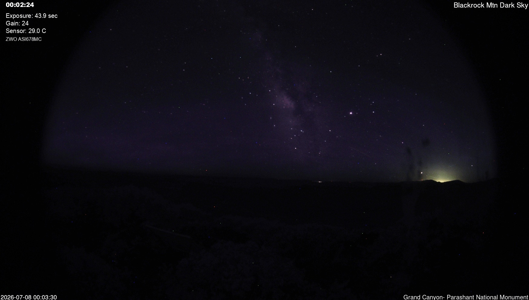 time-lapse frame, Blackrock - Dark Sky webcam