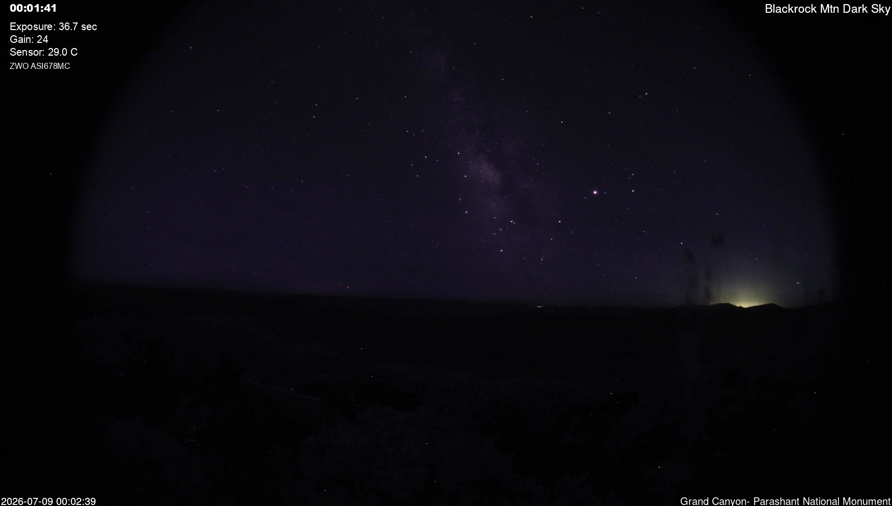 time-lapse frame, Blackrock - Dark Sky webcam