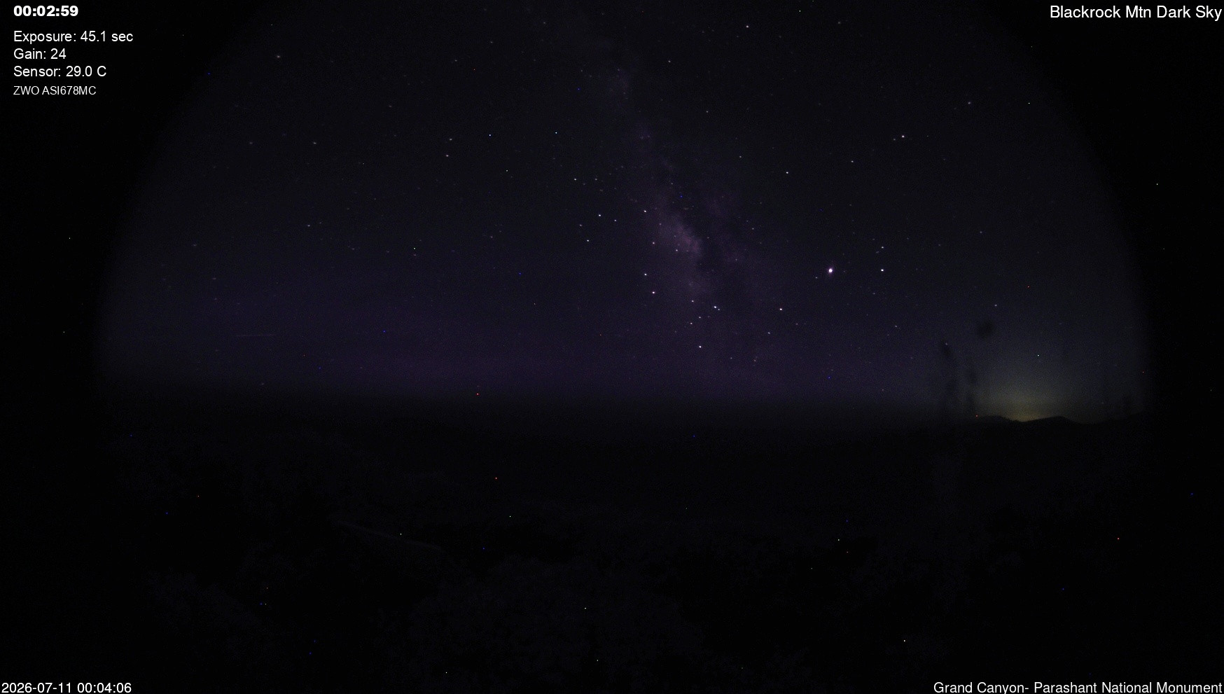time-lapse frame, Blackrock - Dark Sky webcam