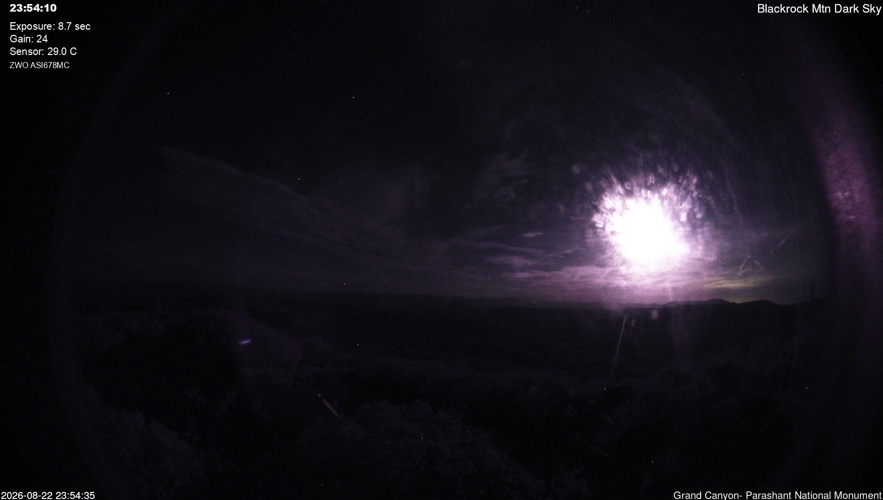 view from Blackrock - Dark Sky on 2026-08-22