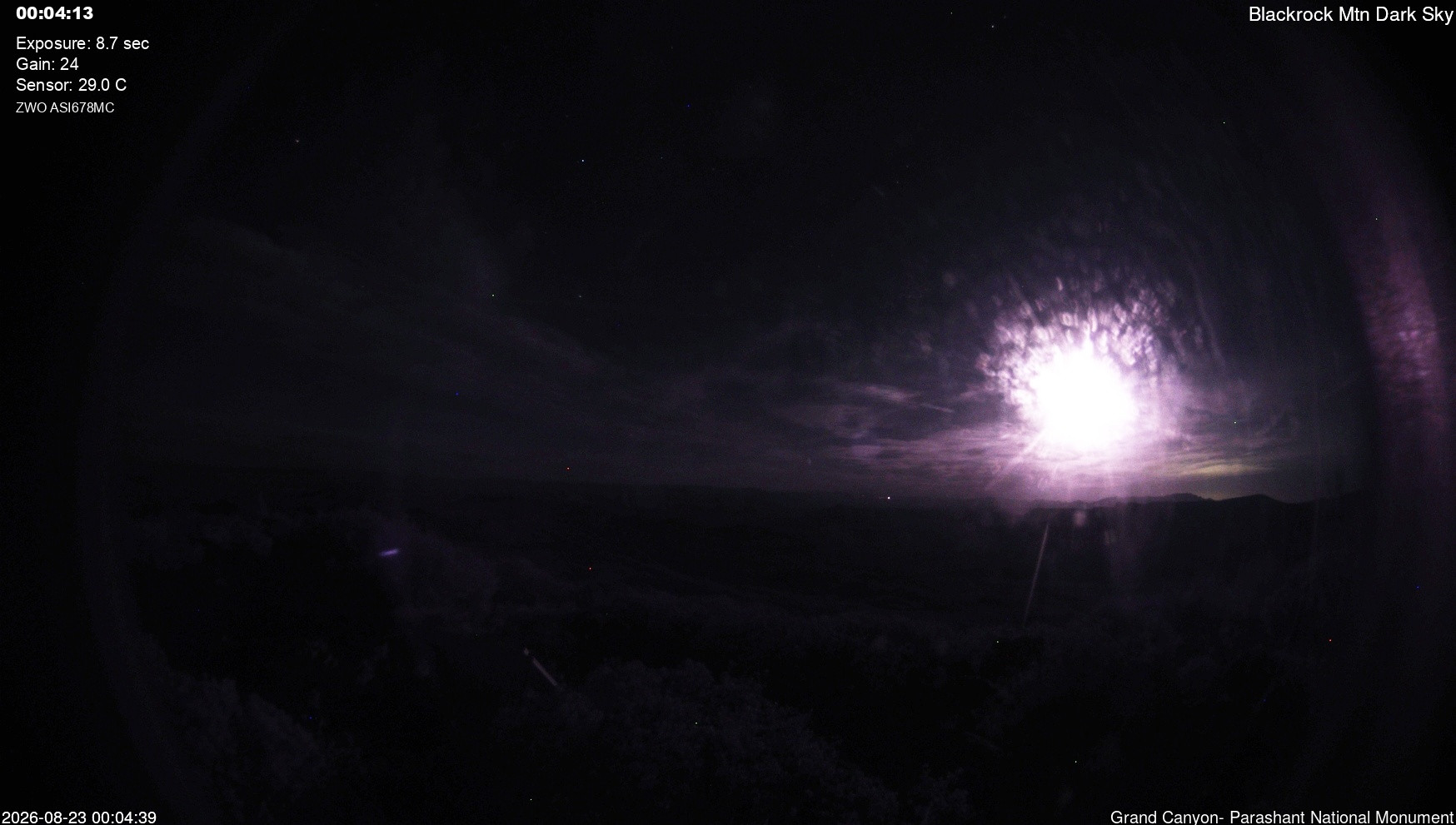 time-lapse frame, Blackrock - Dark Sky webcam