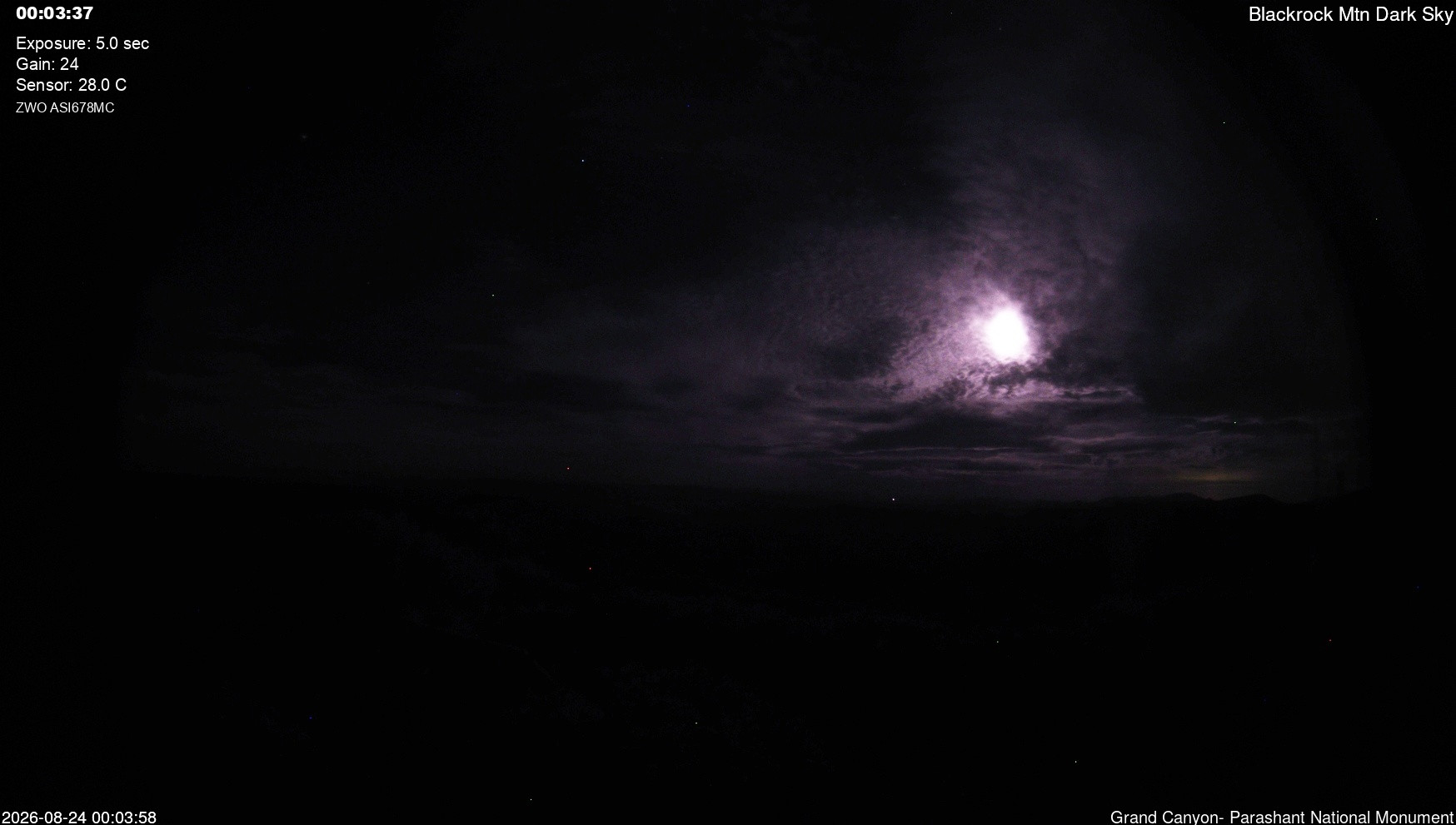 time-lapse frame, Blackrock - Dark Sky webcam