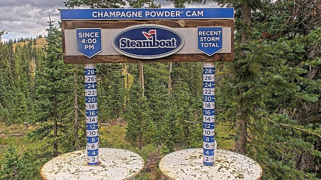 view from Steamboat Champagne Powder on 2026-08-29