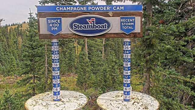 view from Steamboat Champagne Powder on 2026-08-31