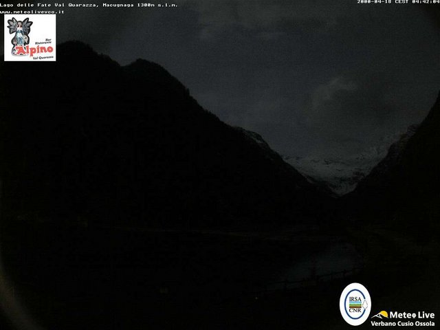 time-lapse frame, Macugnaga Lago delle Fate webcam