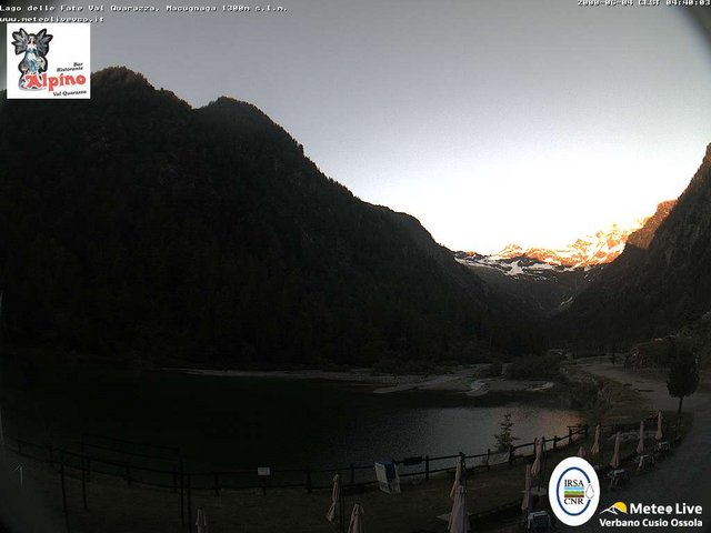 time-lapse frame, Macugnaga Lago delle Fate webcam