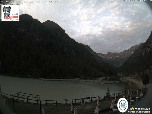 time-lapse frame, Macugnaga Lago delle Fate webcam