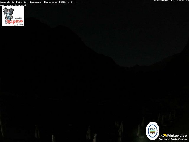time-lapse frame, Macugnaga Lago delle Fate webcam