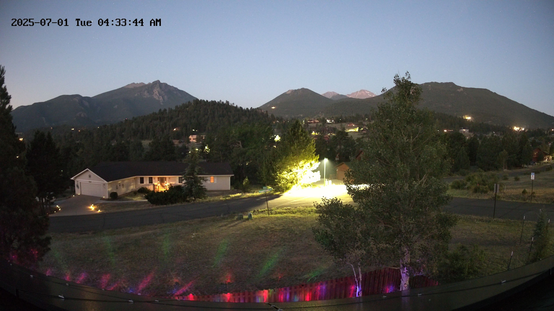 time-lapse frame, Estes Cam webcam