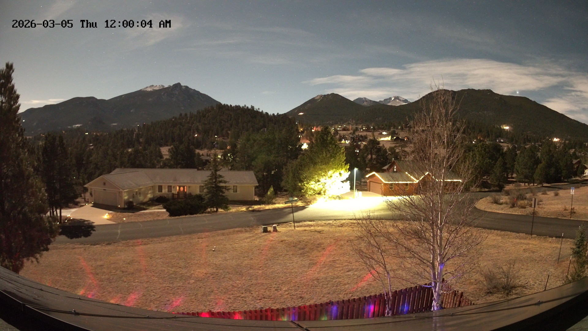 time-lapse frame, Estes Cam webcam