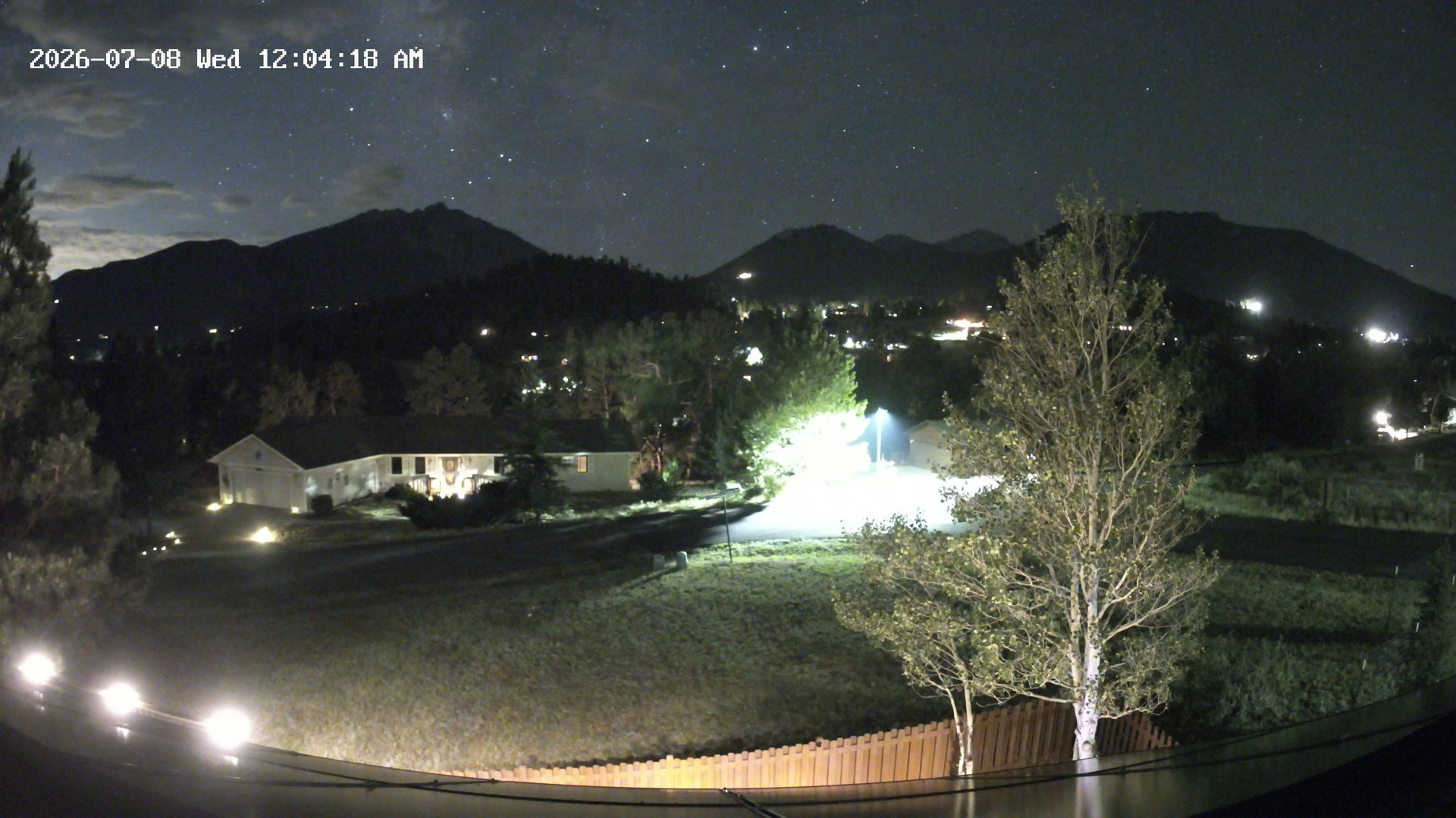 time-lapse frame, Estes Cam webcam