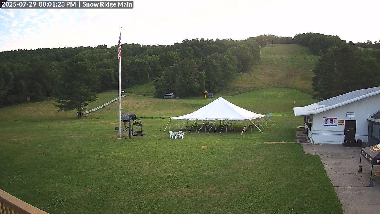 time-lapse frame, Snow Ridge Ski Hill webcam