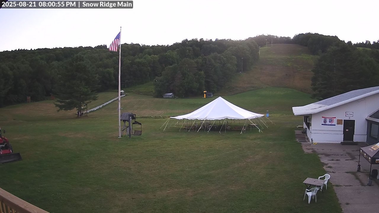 time-lapse frame, Snow Ridge Ski Hill webcam