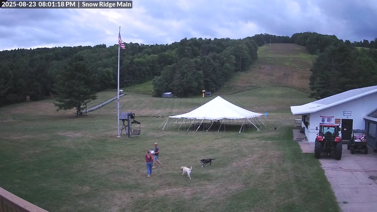 time-lapse frame, Snow Ridge Ski Hill webcam