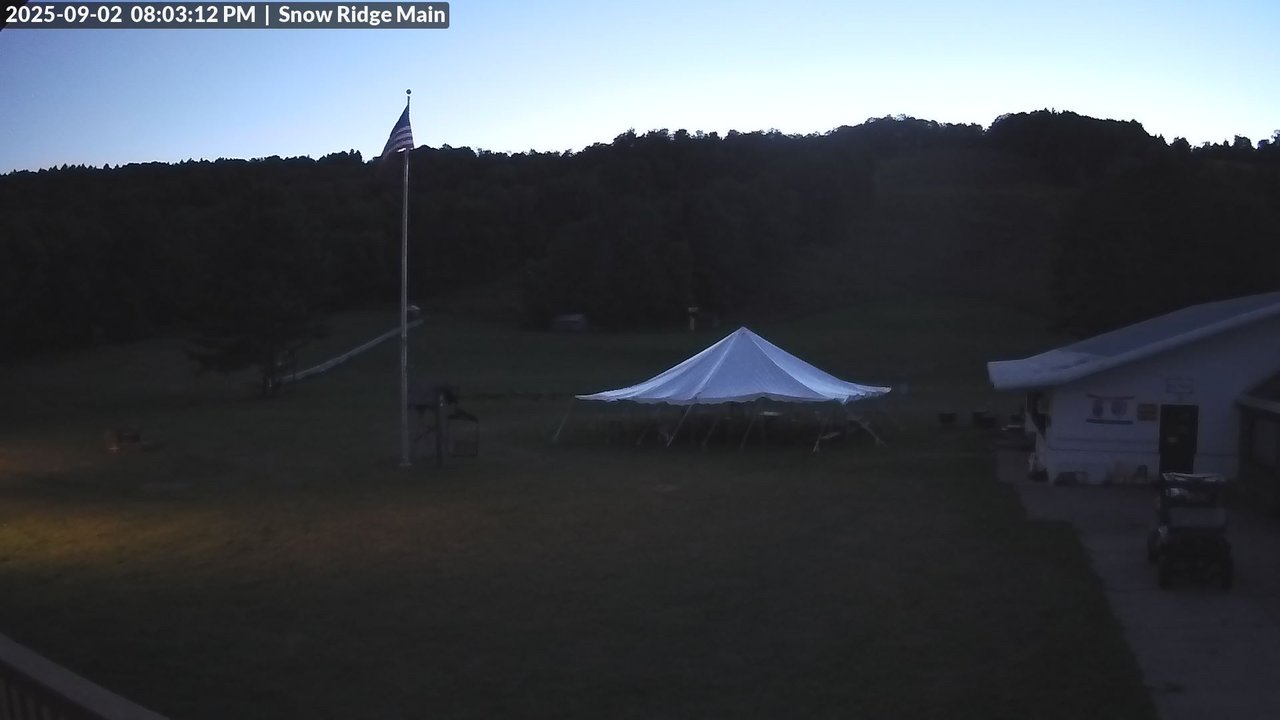 time-lapse frame, Snow Ridge Ski Hill webcam