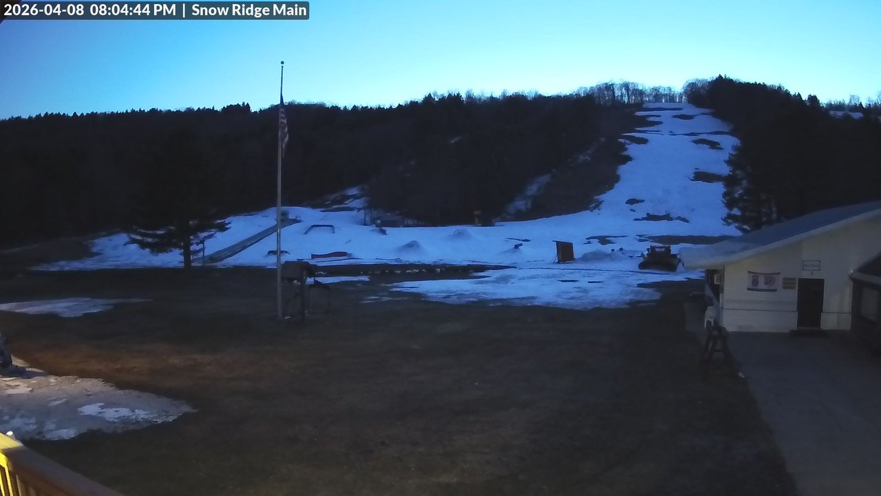 time-lapse frame, Snow Ridge Ski Hill webcam
