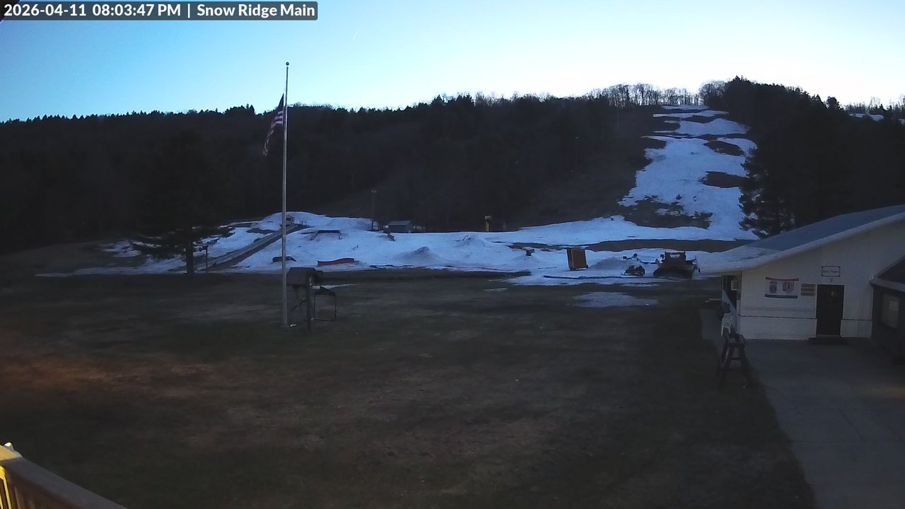time-lapse frame, Snow Ridge Ski Hill webcam