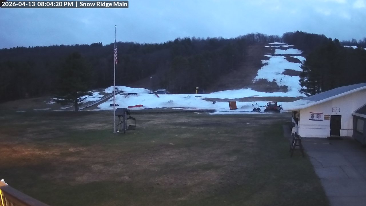 time-lapse frame, Snow Ridge Ski Hill webcam