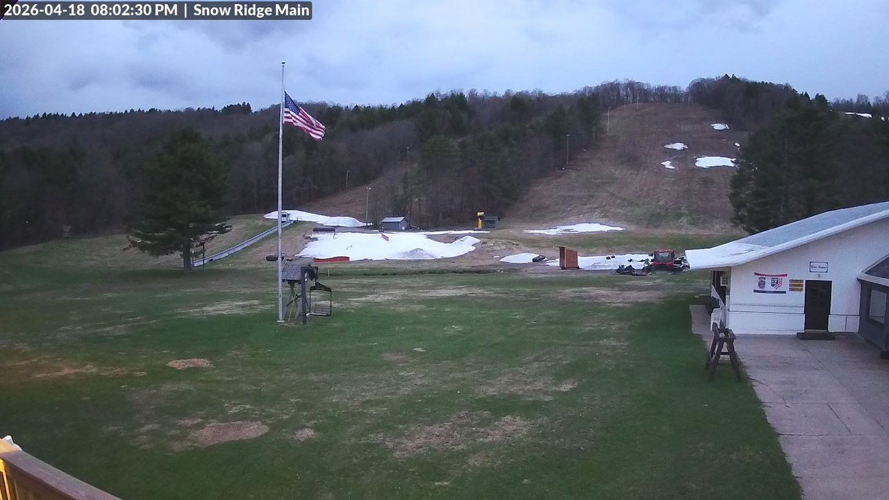 time-lapse frame, Snow Ridge Ski Hill webcam