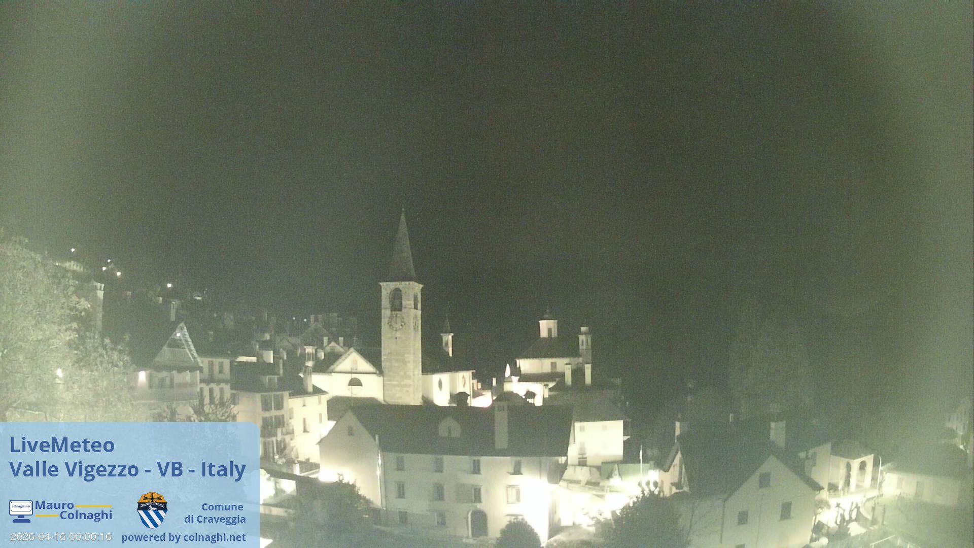time-lapse frame, Craveggia webcam