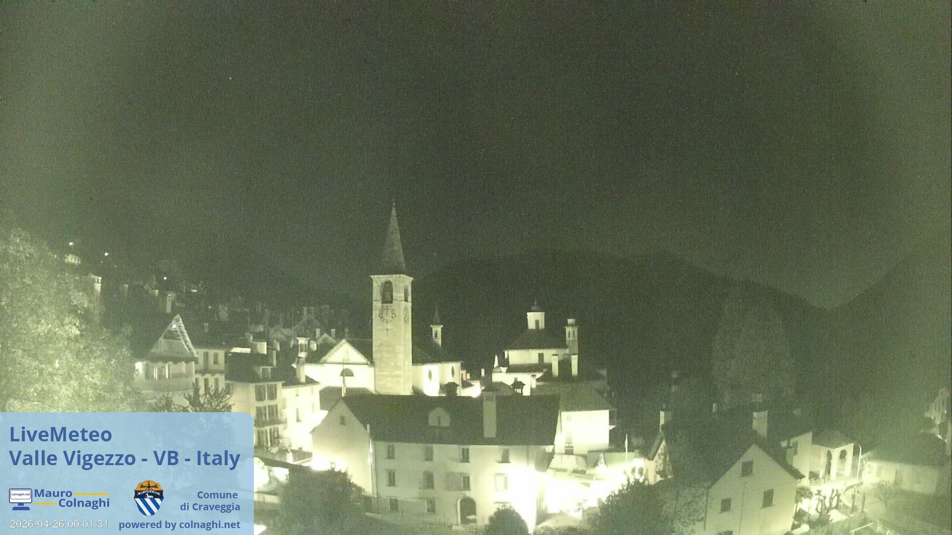 time-lapse frame, Craveggia webcam