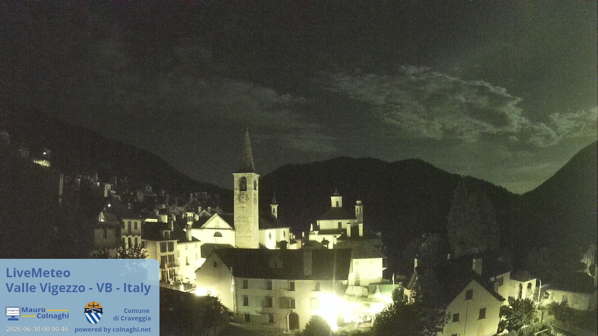 time-lapse frame, Craveggia webcam