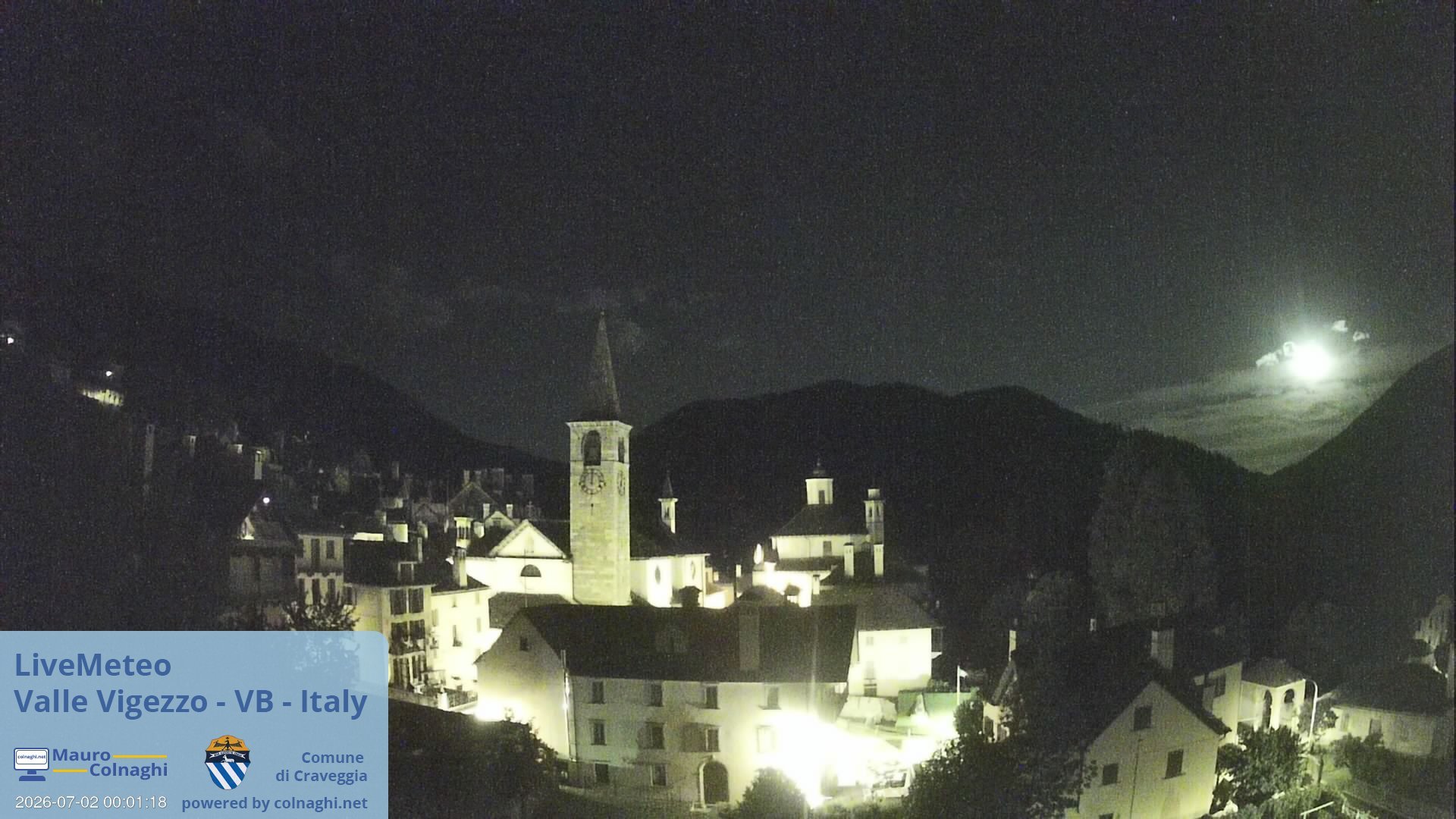 time-lapse frame, Craveggia webcam