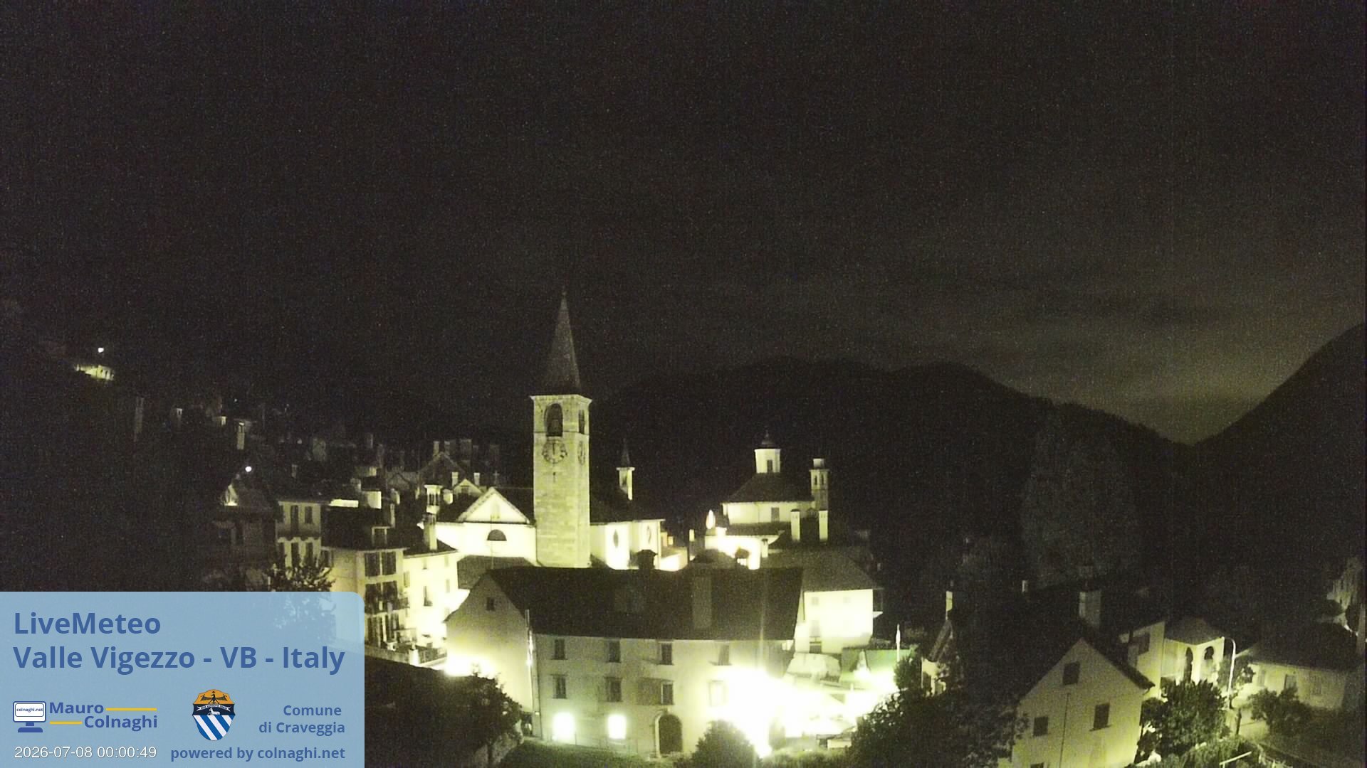 time-lapse frame, Craveggia webcam