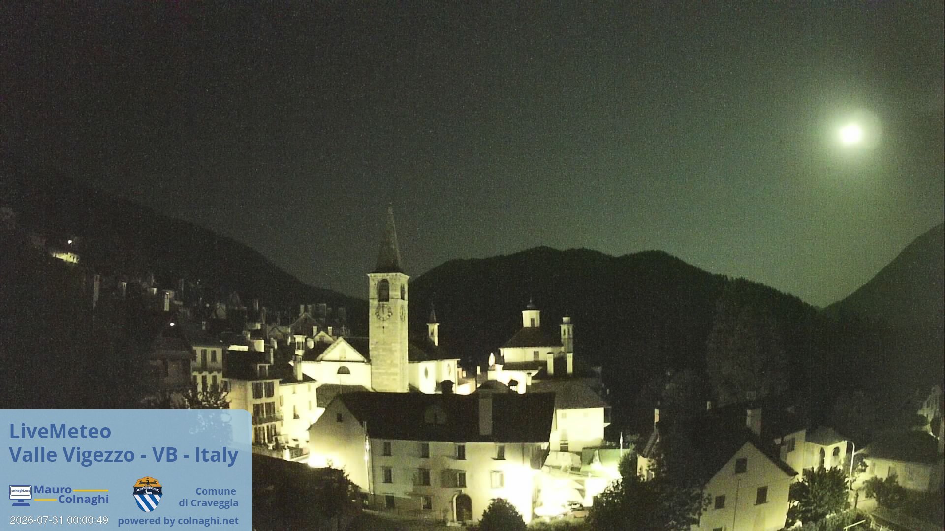 time-lapse frame, Craveggia webcam