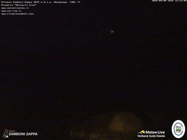 time-lapse frame, Rifugio Zamboni webcam