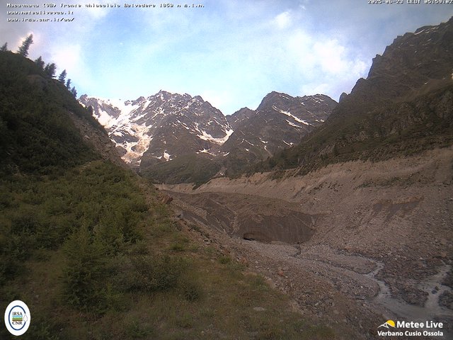 time-lapse frame, Fronte ghiacciaio Belvedere webcam