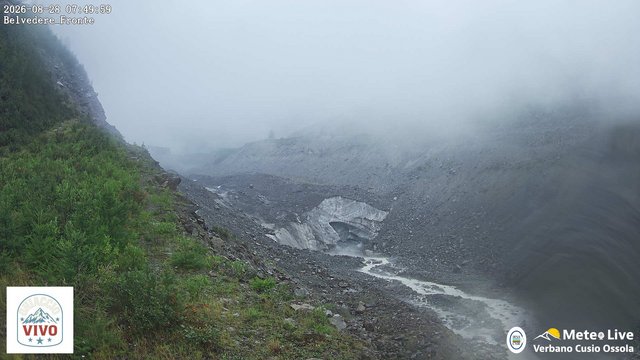 time-lapse frame, Fronte ghiacciaio Belvedere webcam