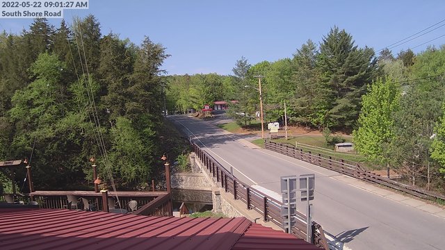 time-lapse frame, South Shore Rd, Inlet, NY webcam